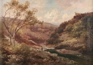 Edward Henry Holder (19th/20th Century)
Two Figures At Rest Beside An Upland River.
