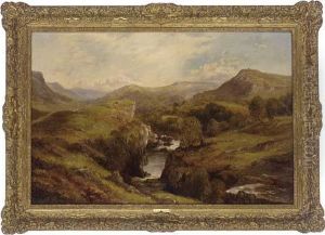 A River Winding Through An Extensive Landscape A River Winding Through An Extensive Landscape