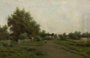 A Landscape With A Figure On A Path by Ramsome Gillet Holdredge