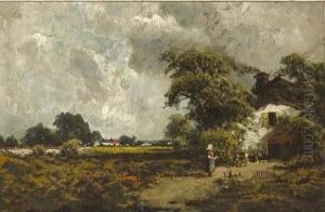 Feeding The Birds Before The Storm by Ramsome Gillet Holdredge