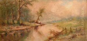 Wooded Landscape With A Stream