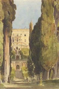 Villa D'Este, Tivoli, Italy by Thomas Hartley Cromek