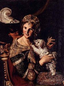 A Lady With Her Dog, An Allegory by Angelo Caroselli