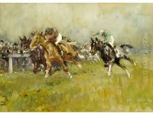 A Flying Finishwatercolour And Gouache Signed 14.5 In X 20.5 In - view 1