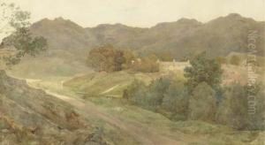 A View In The Lake District by Henry Holiday