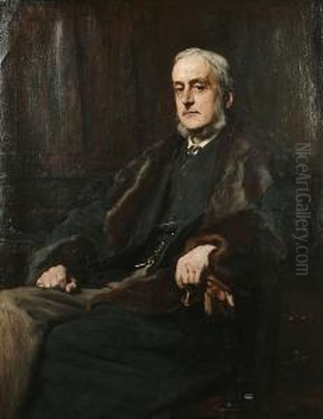 Portrait Of Henry Jeffreys Bushby, Seated, Wearing A Coat Edged With Fur - view 1