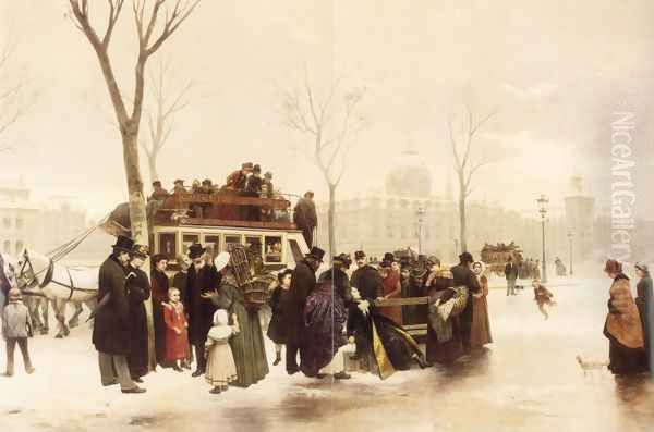 A Disturbance on Le Quai de Gesvres, Paris - view 1
