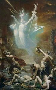 The Taking of the Temple at Delphi by the Gauls, 1885