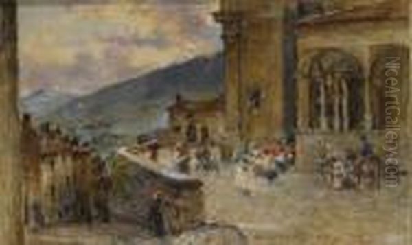Processione In Paesaggio Toscano - view 1