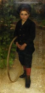 Ritratto Di Bambino Concerchio by Alfons Hollaender