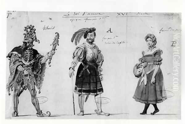 Costume designs for 'Le Roi s'amuse' - view 1