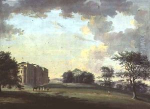 Highcliffe, near Christchurch: the Entrance Front with Horse and Carriage by Adam Callander