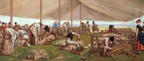 The Sheep Shearing Match, 1875 - view 1