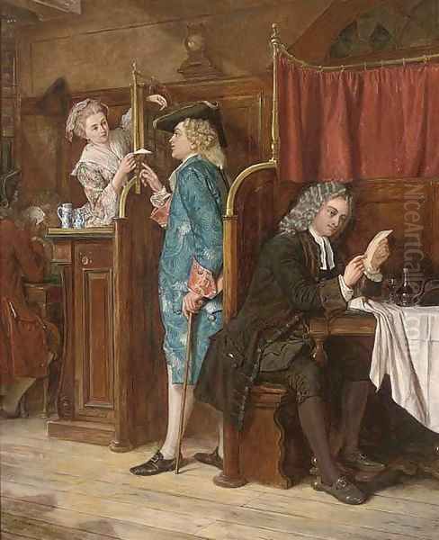 Dean Swift at St. James's Coffee House, 1710, 'A note to Stella' by Eyre Crowe