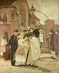 Christening Sunday (South Harting, Sussex) 1887 by James Charles
