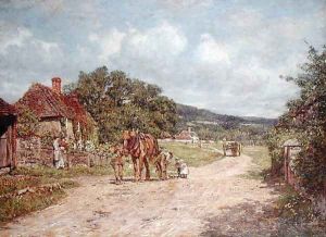 A Village Scene by James Charles