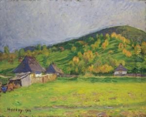 Hillside In The Morning Light by Simon Hollosy