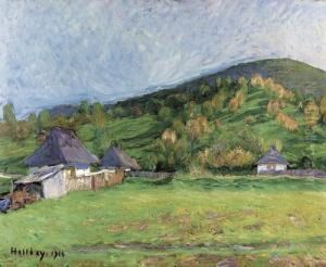 Ungarische Feldlandschaft Im Sommer. by Simon Hollosy