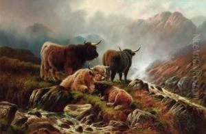 'mist' At Glen Maun, Perthshire by William Perring Hollyer