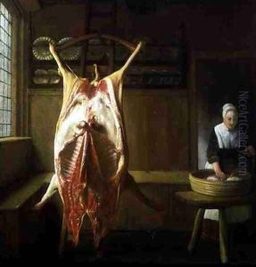 The Butcher's Shop by Reinier or Reynier Coveyn or Covyn