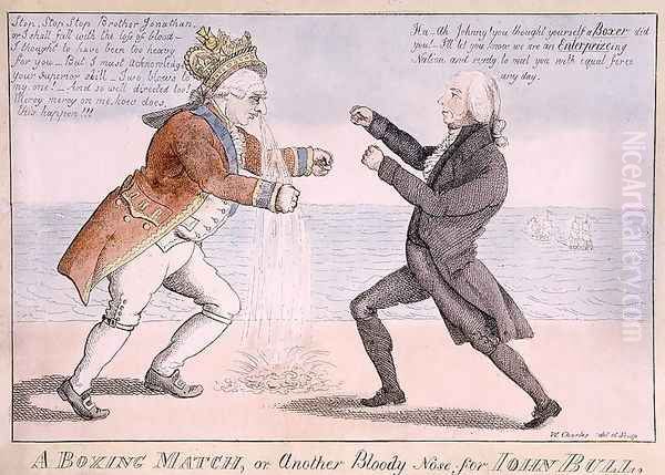 A Boxing Match or, Another Bloody Nose for John Bull - view 1