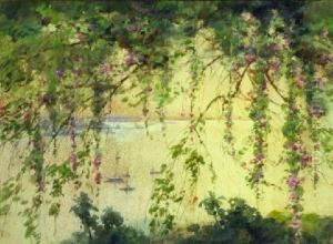 Harbor View Through Wisteria by William Henry Holmes