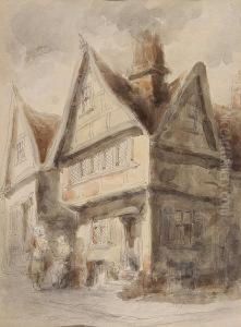 'in Norfolk'- A Passing Wherry by Cornelius Holmes-Winter