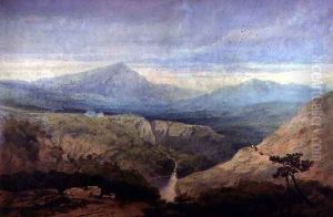 Mawddach River Valley- Cader Idris in the distance by Sir Augustus Wall Callcott