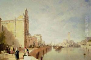A View of Murano by Sir Augustus Wall Callcott