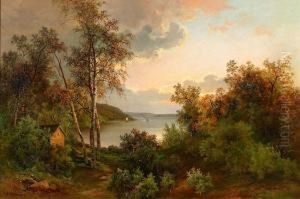 Solen Bryter Igenom - Utsikt Mot Skargardsvik by Josefina Holmlund
