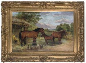 In The Farmyard by Edwin Frederick Holt