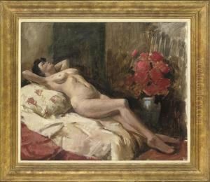 Reclining Nude by Edwin Frederick Holt