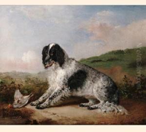 Spaniel With Game by Edwin Frederick Holt