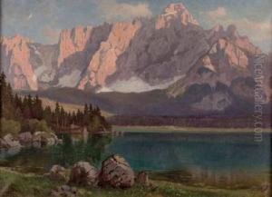 Karersee Mit Rosengarten, Bozen by Georg Holub