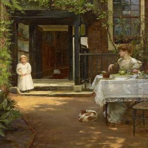 Mother And Child Inthe Garden - view 1