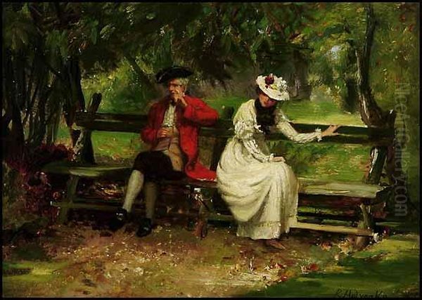 Lovers On A Bench - view 1