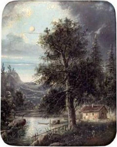 Mondscheinnacht Amgebirgssee - view 1