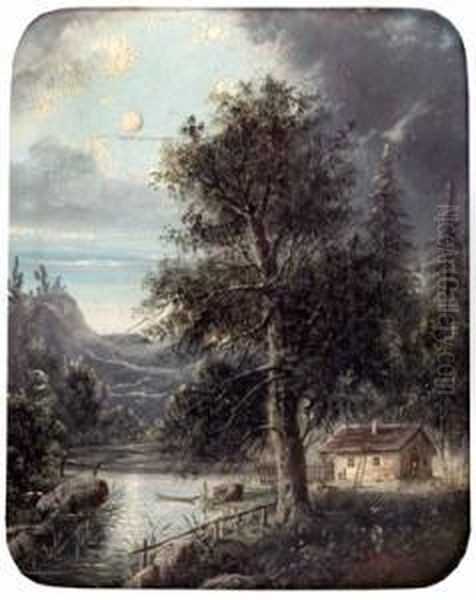 Mondscheinnacht Am Gebirgssee - view 1