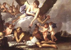 The Self-Mortification of St.Francis by Giulio Carpioni