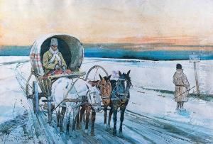 W Drodze, 1920 R. by Juliusz Holzmutller