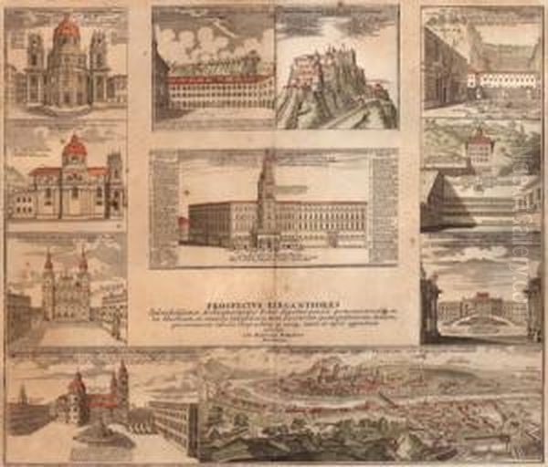 "prospectus Elegantiores - Die 
Hochfurstliche Haupt- Undresidenzstadt Salzburg" Exhibiti A Jo. B. 
Homano Norimbergae - Buchseite - view 1