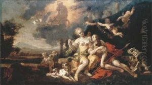 Diana And Endymion by Abraham Danielsz. Hondius
