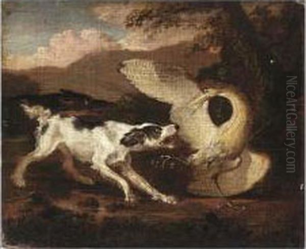 Dogs Attacking A Heron - view 1