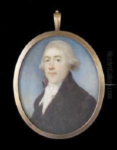 Miniature Portrait Of Joseph Hone (1747-1803) C. 1795 by Horace Hone