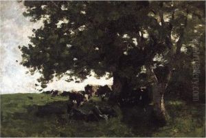 Cows Sheltering Under A Tree