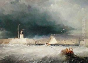 Port on a Stormy Day, 1835 by George Chambers