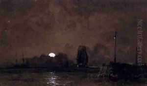 Sunderland Harbour: Moonlight