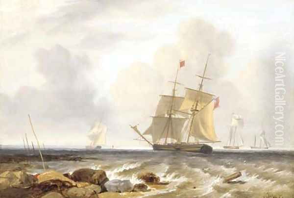 Trading brigs offshore - view 1