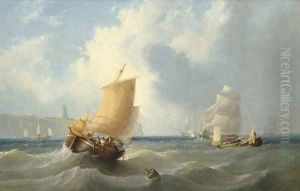 Shipping Off The South Coast by George Chambers