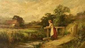 Girl Leaning On A Stile
